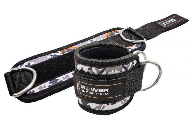 Манжети на щиколотку Power System PS-3470 Ankle Strap Camo Grey/Black, фото 1
