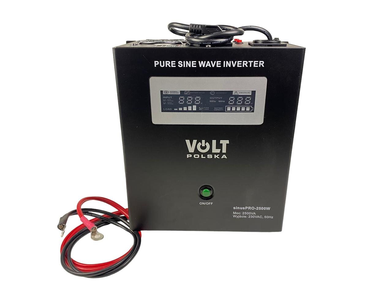 Джерело безперебійного живлення 24-220 вольт 1800-2500 Ватт чистий синусоїда (перетворювач напруги) VOLT POLSKA, фото 1