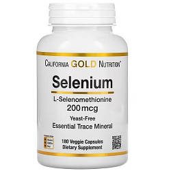 Вітаміни California Gold Nutrition Selenium 200 mcg (180 капсул.)