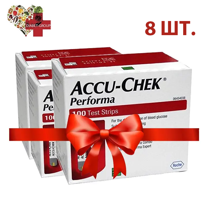 Тест-смужки Акку-Чек Перформа (Accu-Chek Performa) 100 шт. 8 паковань