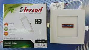 Світлодіодний світильник 6W "квадрат" Lezard 6400 K