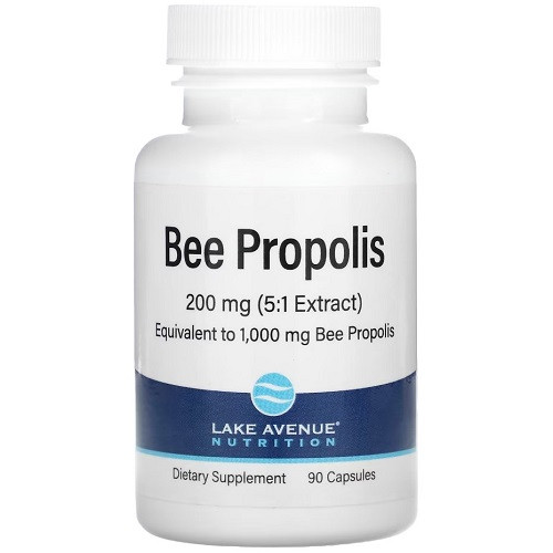 Бджолиний прополіс Lake Avenue Nutrition Bee Propolis Extract 5:1 1000 mg (90 капсул.)