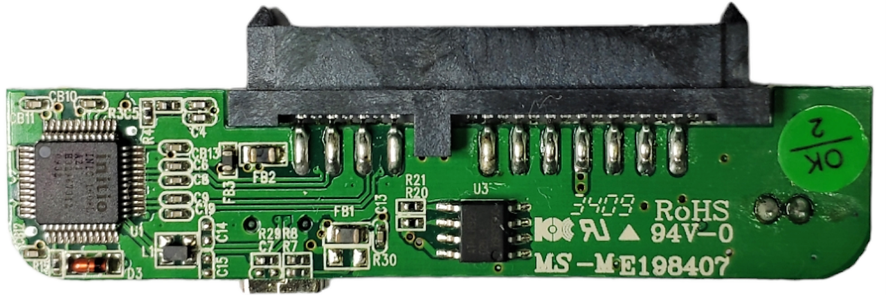 Плата HDD PCB PI-204 VER-A 2007.11.28. Toshiba Portable Hard Drive перехідник адаптер USB 2.0 - SATA