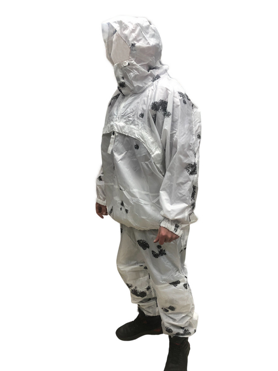 Маскувальний костюм тактичний ВСУ зимовий водовідштовхувальний білий (Клякса)