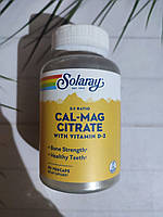 Solaray Cal-Mag with D-2, 90 veg caps кальций магний витамин д2