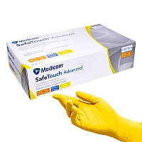 Перчатки нитриловые Medicom SafeTouch Advanced Yellow - 50 пар, размер XS (без пудры) желтый