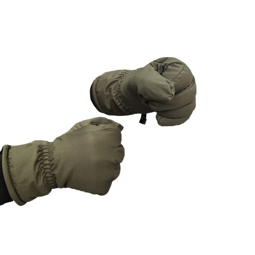 Рукавички зимові  з хутром Softshell Olive, фото 1