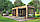Modulsauna 5,5x2,3m verkleidet mit Schienen und Panoramafenster Gartensauna-22 von Thermowood Production schlüsselfertig, фото 3