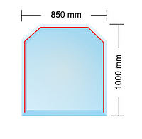Cтекляное основание DUBLIN под камин (толщина 6 мм)