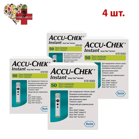 Тест-смужки Акку Чек Інстант (Accu Check Instant) 4 пачки, фото 1