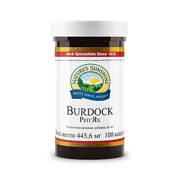Поліпшення роботи шлунково-кишкового тракту Natures Sunshine – Burdock (100 капсул) K140NSP