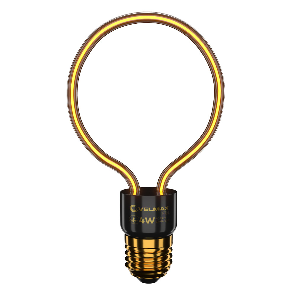 LED-лампа V-Filament-Decor-груша, 4W, E27, 2700 K, 260 Lm (21-48-11) Арт.39383 Velmax