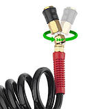 Шланг BLACK M-Flex 8х12мм, 20м спіральний поліуретановий з поворотним шарніром, латунними швидкороз'ємними, фото 3