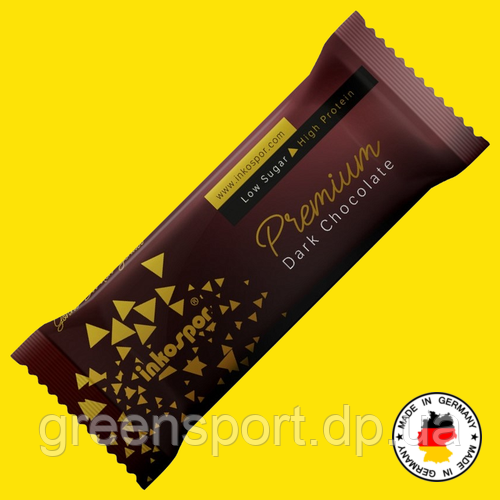 Inkospor Premium смак темний шоколад 45 г, протеїни, білковий батончик без цукру