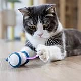 Інтерактивна іграшка для котів Cheerble Wicked Mouse C0821 (Біло-синій), фото 3