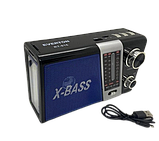 Переносний радіоприймач Everton RT-816 з ліхтариком, Bluetooth FM USB SD, фото 3