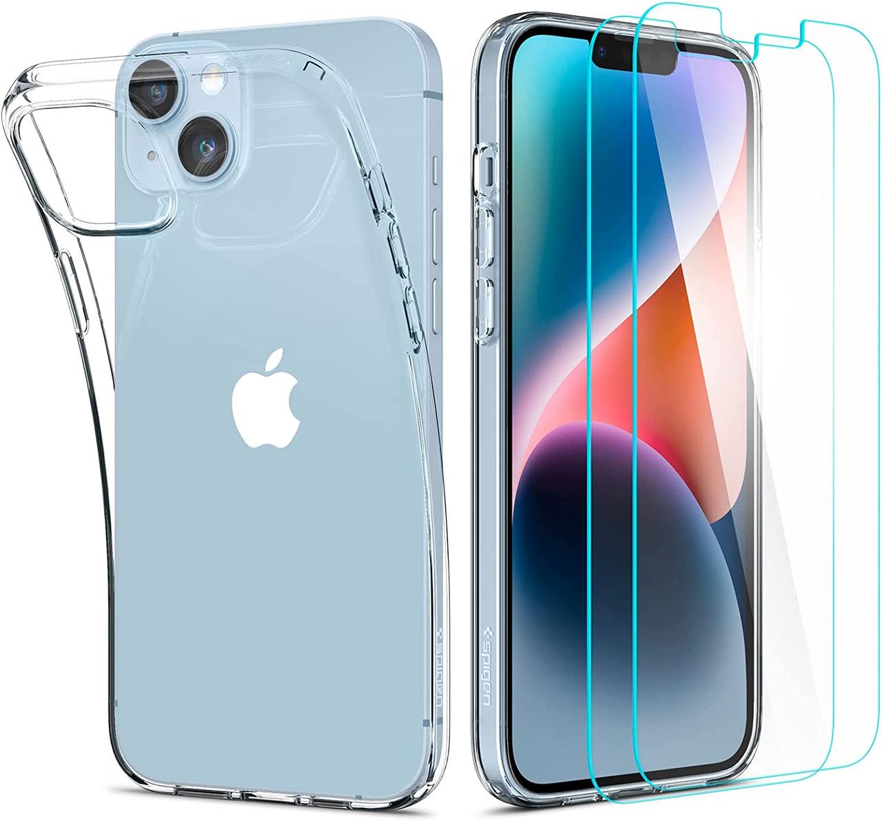 Чохол + Захисне скло від Spigen для iPhone 14 - Crystal Pack (Захисне скло 2шт), (ACS05069)