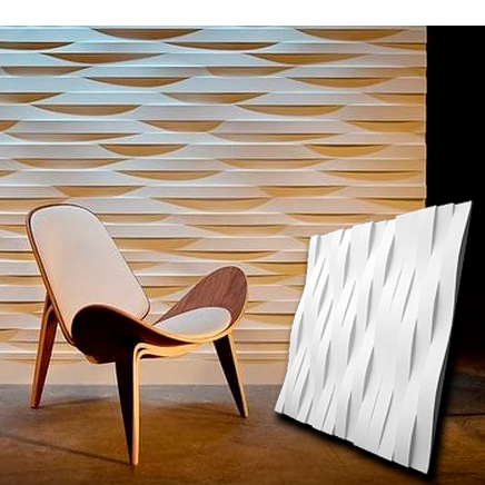 Поліуретанова форма для 3D панелей «Паралель» (0,25 м²) 500х500х25 мм, фото 1