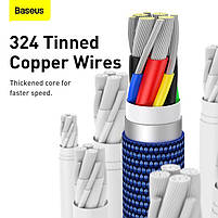 Кабель Baseus Crystal Shine Series Type-C to Type-C 100W (1,2m) Blue, фото 7