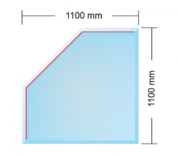 Скляне підстава LONDON під піч (товщина 6 мм)