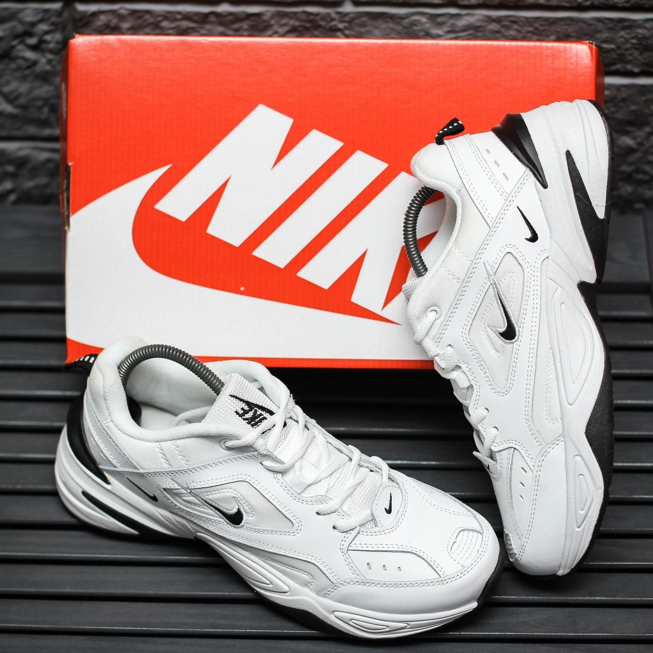 Чоловічі кросівки Nike M2K Tekno (білі з чорним) зручні спортивні весняні кроси 1640 top