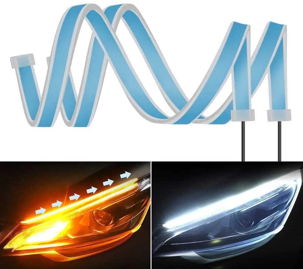 Повторювачі поворотів ДХО LED RGB гнучка стрічка для авто LIGHT SOFT ARTICLE LAMP