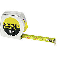 Рулетка измерительная STANLEY "Powerlock®" в хромированном пластмассовом корпусе 3м х 12,7 мм. 0-33-238