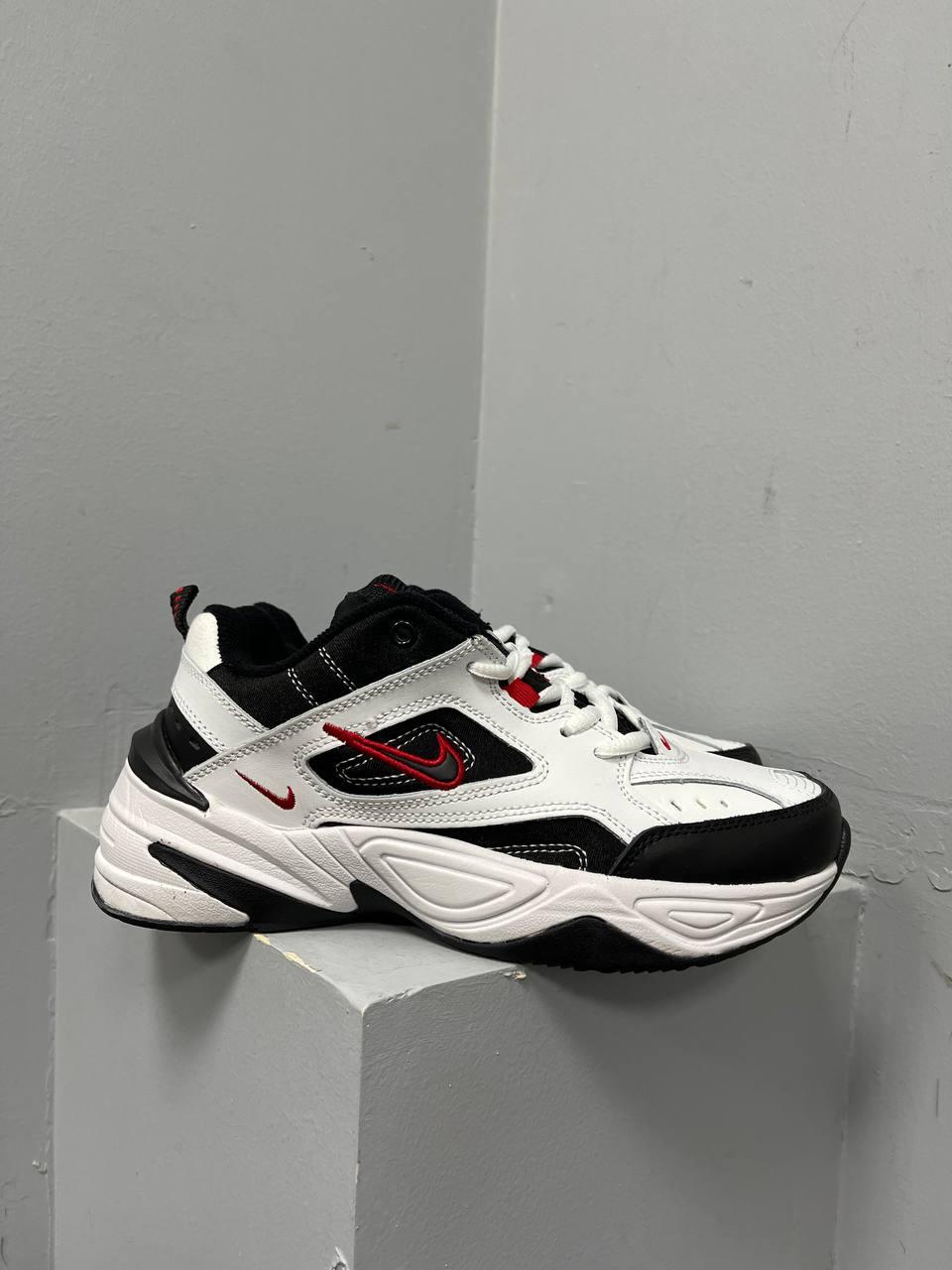 Жіночі кросівки Nike M2K Tekno 'Black White' (білі з чорним і червоним) спортивні масивні кроси L0591, фото 1
