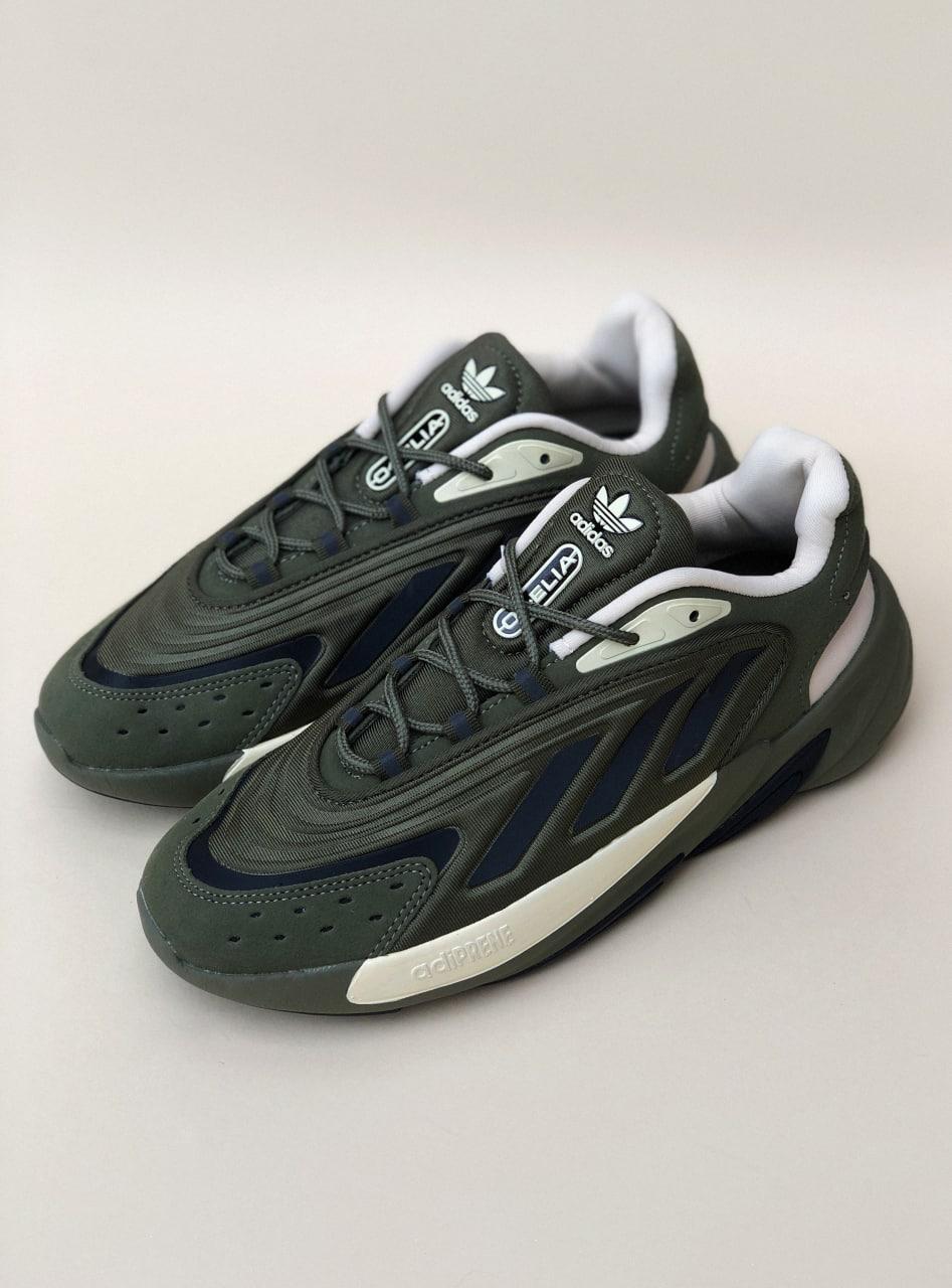 Чоловічі кросівки Adidas Ozelia Green (темно-зелені) якісні зручні легкі повітропроникні кроси PD7397 топ, фото 1
