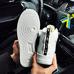 Жіночі зимові кросівки Nike Air Force 1 Mid 07 White (білі) високі молодіжні кеди з хутром F614 top, фото 5