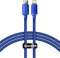Кабель Baseus Crystal Shine Series Fast Charging Data Cable Type-C to iP 20 W 1.2 m Blue, фото 3