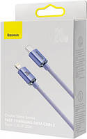 Кабель Baseus Crystal Shine Series Fast Charging Data Cable Type-C to iP 20 W 1.2 m Purple, фото 9