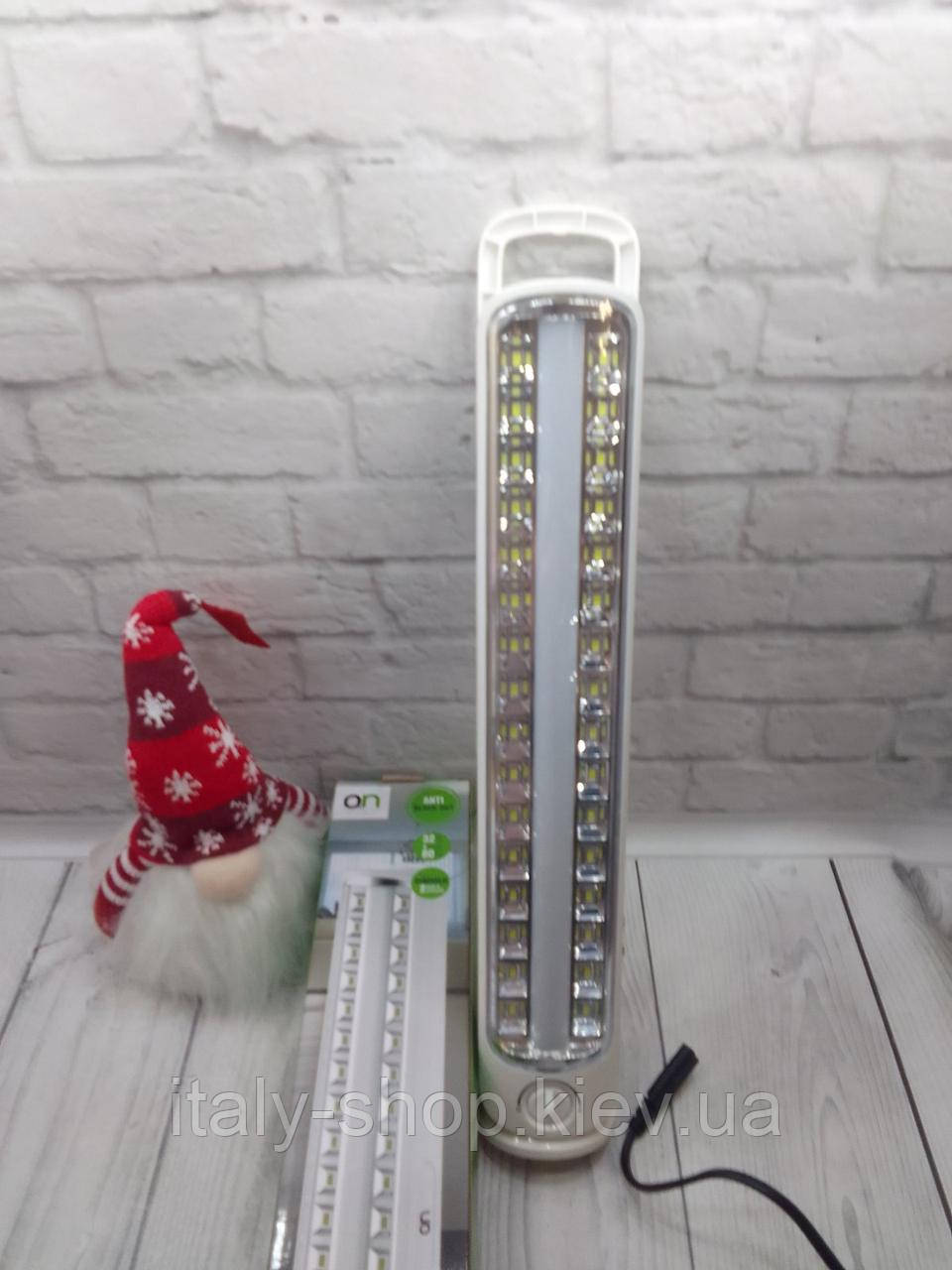 Лампа-ліхтарик ON 32+80 LED - Світлодіодна лампа, що перезаряджається, із захистом від затемнення та димером Італія, фото 1