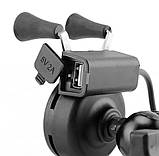 Кріплення телефону для мото скутера мопеда універсальне типу RAM з зарядкою USB 2А, фото 6