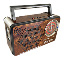 Мощный портативный радиоприемник Everton RT-715 с фонариком, Bluetooth FM USB SD