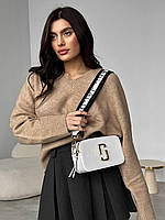 Женская подарочная сумка Marc Jacobs black/white (белая с черным) BONO4041 модная стильная сумочка top