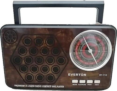 Портативный радиоприемник Everton RT-715 с фонариком, Bluetooth FM USB SD