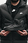 Чоловічі зимові кросівки Nike Air Force High (чорні) високі якісні кеди з хутром MD0560 top, фото 8
