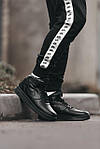Чоловічі зимові кросівки Nike Air Force High (чорні) високі якісні кеди з хутром MD0560 top, фото 11