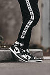 Чоловічі зимові кросівки Nike Air Jordan High (чорні з білим) високі спортивні кеди на хутрі MD0706 top, фото 7