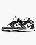 Чоловічі зимові кросівки Nike Air Jordan High (чорні з білим) високі спортивні кеди на хутрі MD0706 top, фото 11