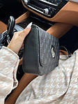 Жіноча подарункова сумка клатч Guess (сіра) art0239 стильна красива сумочка на довгому ланцюжку з ремінцем top, фото 4