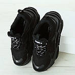 Жіночі кросівки Balenciaga Triple S (чорні) стильні повсякденні масивні кроси К11712 top, фото 6