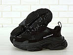 Жіночі кросівки Balenciaga Triple S (чорні) стильні повсякденні масивні кроси К11712 top, фото 10
