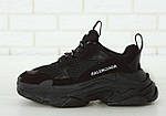 Жіночі кросівки Balenciaga Triple S (чорні) стильні повсякденні масивні кроси К11712 top, фото 11