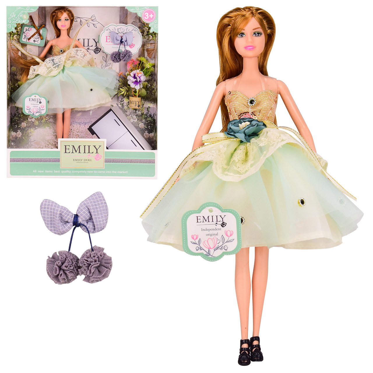 Купити недорого Лялька Emily арт. QJ088D з аксес, короб. 28.5*6.5