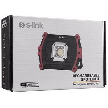 Лiхтар світлодіодний кемпінг прожектор S-link SL-F882 10W Led USB 3000mAh + павербанк