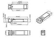 SFP+ 10GBASE-BX 1SM WDM LC 80km Tx1550/Rx1490nm DOM Alistar, фото 4