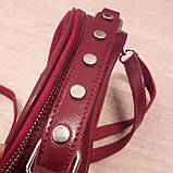 Стильна жіноча чоловіча сумка шкіряна сумочка червона, фото 4