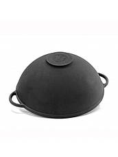 Казан чавунний узбекский 8 л WOK з кришкою-сковородою "Syton", фото 4